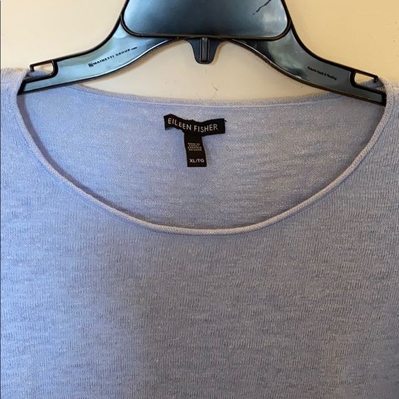 Light Blue Short Sleeved Eileen Fisher Sweater - Picture 9 of 10
